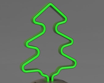 Neon Sign - Xmas Tree Shape