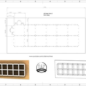 CAD drawing for Giant Hidden Shelf Edge Wall Clock image 2