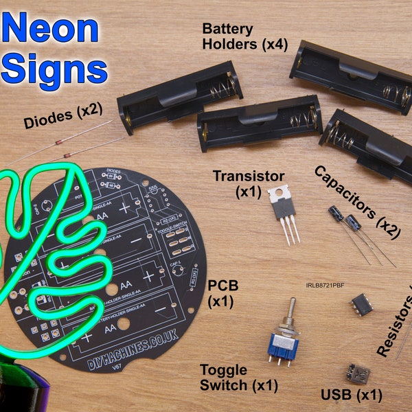 Desktop Neon Sign - Electronics Kit