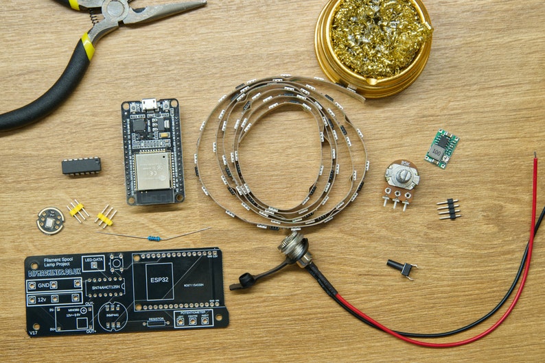 Recyled Filament Spool Smart Lamp - Electronics Kit - Etsy
