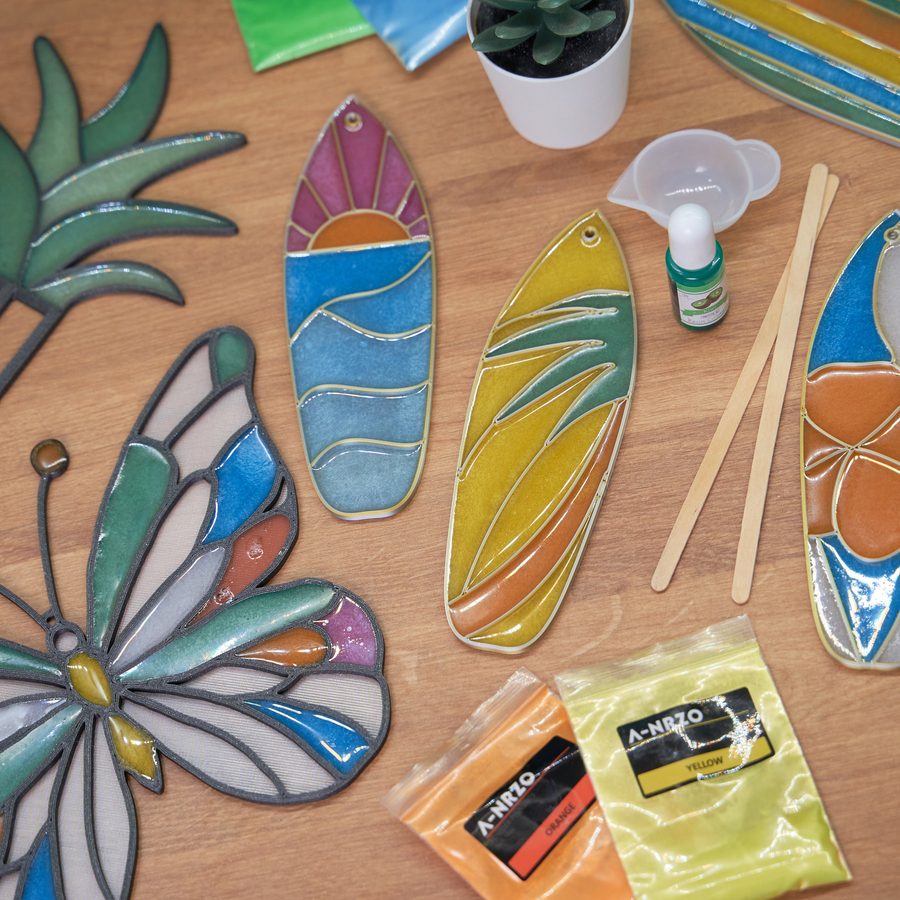 Faux Stained Glass Templates - 3D Printed for Resin