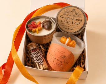 Autumn Pumpkin Lover Hand Poured Soy Scented Candles Gift Set Pumpkin candle