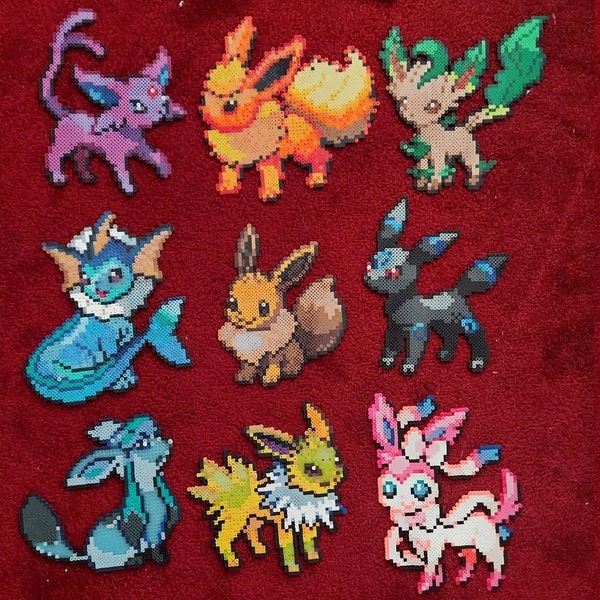 Eevee Evolution Perler Bead Sprite