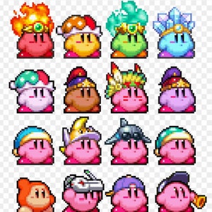 Kirby Perler Bead Sprites