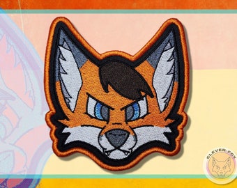 MadFox - Furry Themed Embroidered Patch - Angy lil Fox