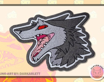Sergal 2.0 Furry Themed Embroidered Patch! (LineArt by DarkArlett)