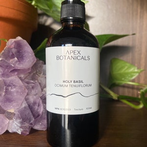 Holy Basil Tincture, Ocimum tenuiflorum, Tulsi Tincture