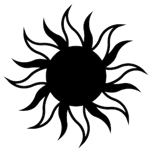 Sun Vector Art, T-Shirt Design, Sun PNG, Sun Clip Art, Sun Logo
