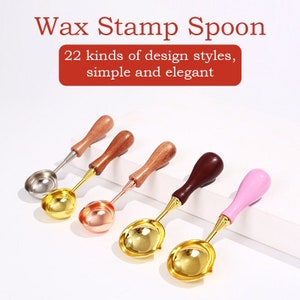 Pink Wax Melting Furnace Stove and Rose Gold Spoon Set, Sealing Wax Beads  Melter, Wax Seal Stamp Tools, Craft Supplies 