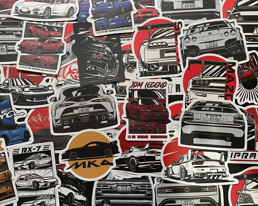JDM Style Cars Sticker Collection High Quality Waterproof Etsy