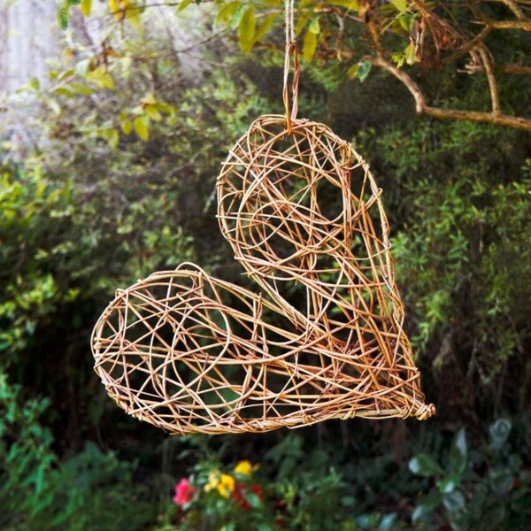 Woven Heart Basket Etsy