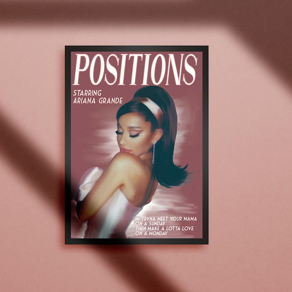 Ariana Grande Positions inspired Vintage Style Movie Poster INSTANT DOWNLOAD