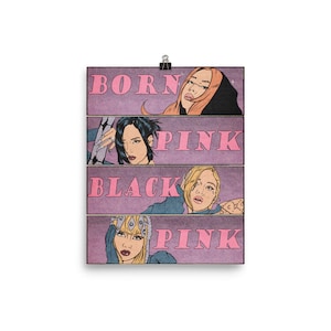 Blackpink Born Pink Vintage Comic Album Inspired Cover