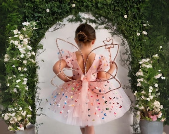 Glitter Butterfly Wings & Scepter Set, Fairy Tale Costume