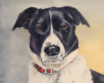 Painting Custom Art Your Dog Watercolor Pet Portrait