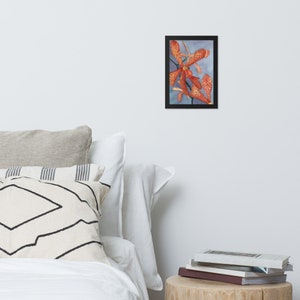 Art Print Framed Watercolor Orchid Painting Flower Art