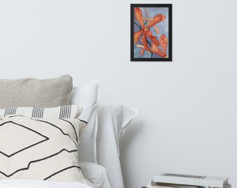 Art Print Framed Watercolor Orchid Painting Flower Art