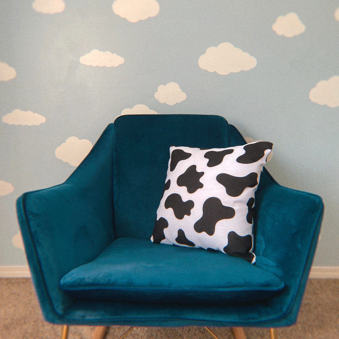 Cow Print Pillow Case 4 Color Options Pink, Purple, Black, Brown FREE Shipping Etsy