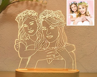 Personalized Photo Lamp | Original gift for Mother's Day | Custom Nightlight | Gift for mom mother in law