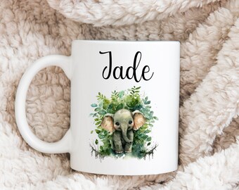 Animal Ceramic Mug - Your First Name in the Savannah - Personalized Gifts for All Ages - Safari Coffee Mug