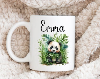 Personalizable Savanna Mug - Ceramic Mug with First Name - Unique Gift Idea for Young and Old - Safari Animals