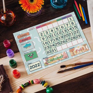 Montessori Calendar Printable Calendar Kids Calendar Homeschool