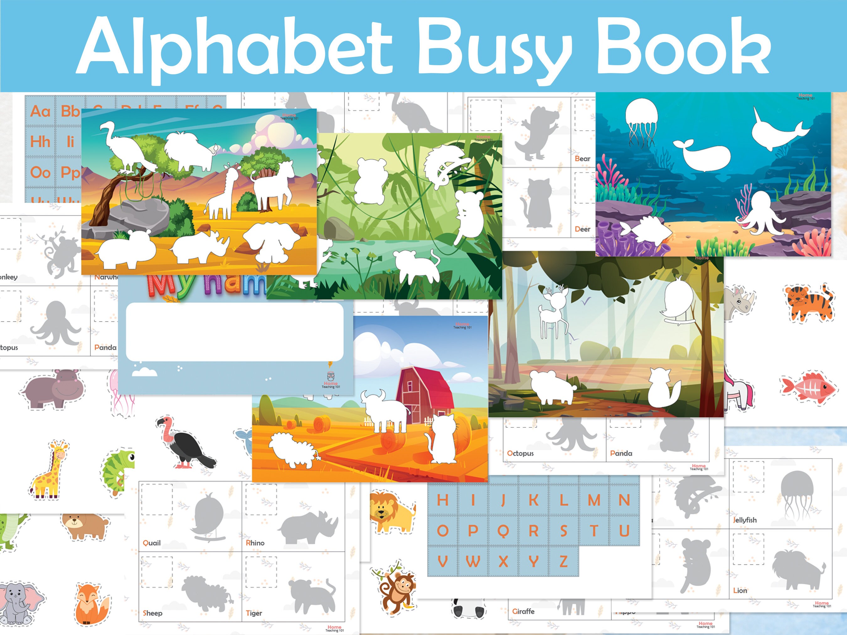 Alphabet Busy Book Printable, Toddler Busy Binder, ABC Quiet Book Etsy