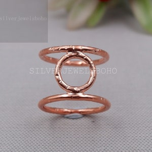 Copper Or Sterling Silver Lateral Deviation Arthritis Splint Ring - Arthritis Ring - Mallet Finger Splint - Splint Ring