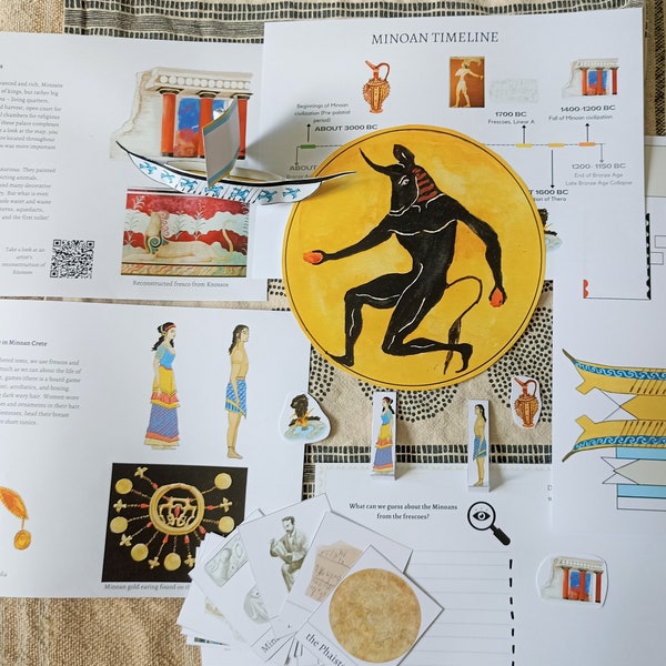 Minoan Unit Study, Montessori Ancient Greece History Resources