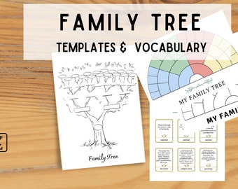 Family tree templates and vocabulary