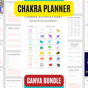 Canva Chakra Healing Workbook Chakras Canva Journal Crystal Healing