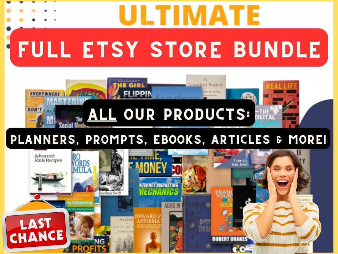 MRR Full Shop Bundle: PLR Digital Planner Bundle, PLR Canva Templates ...