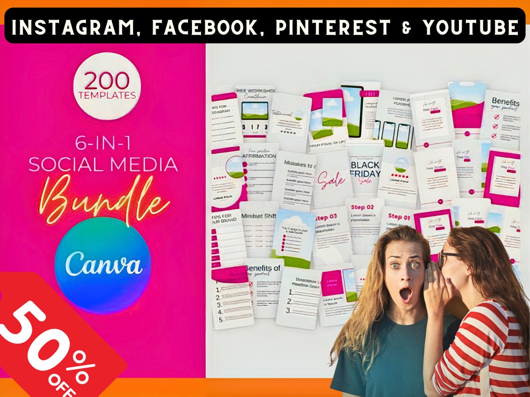 ULTIMATE Canva Social Media Bundle Canva Instagram Post Templates ...