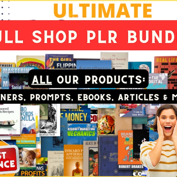 ALL Our PLR Products: PLR Planners, Plr eBooks, Plr Articles, Plr ChatGPT Prompts Plr Midjourney Prompts Mrr Plr Course Master Resell Rights