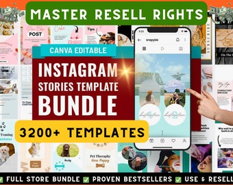 3279 PLR Instagram Templates Canva, PLR Instagram Story, Weekly Updates Business, Dog, Quote, Food, Health, Dentist, MASTER Resell Rights