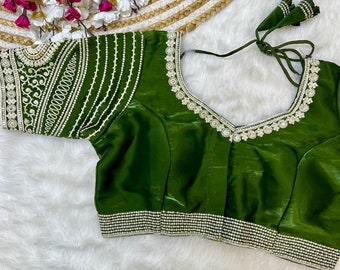 Beautiful Work bridal desgine Heavy Stitching Heavy Padded Handmade Hooks With Beautiful Latkans FRONT open Style