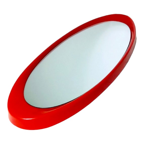 Miroir Ovale en Rotin Vintage années 60