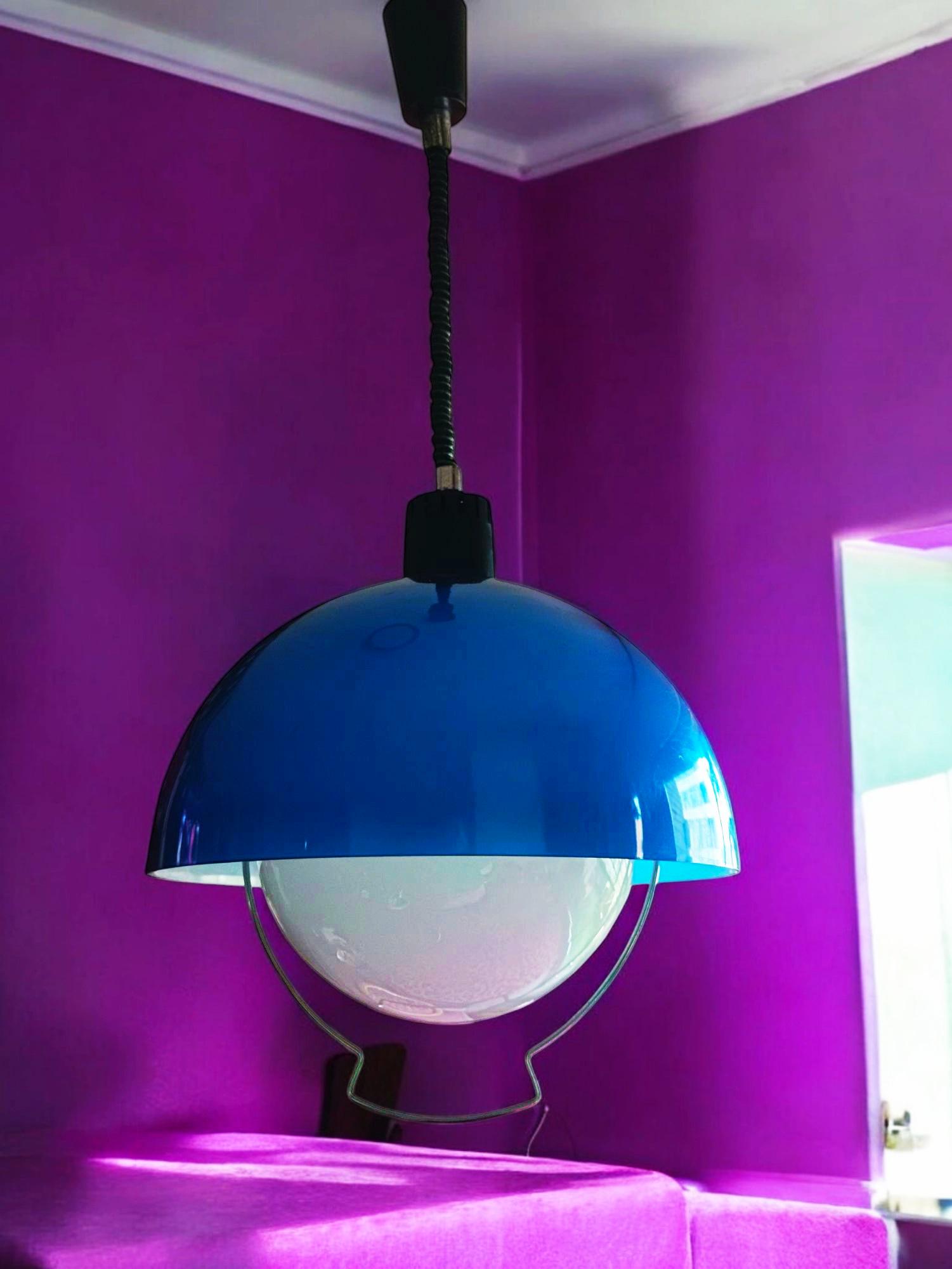 ヴィンテージ シーリングライト ミッドセンチュリー レトロ ブルー