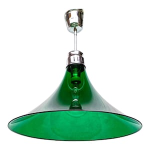 Vintage Space Age Ceiling Lamp in Green Acrylic – 1960s-70s