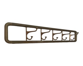 Art Deco wall coat rack. Brass coat rack. Art Deco Coat Hanger.