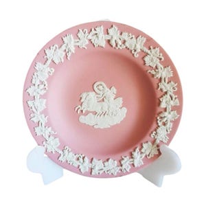Wedgwood Jasperware Pink and White Decorative Plate - Vintage