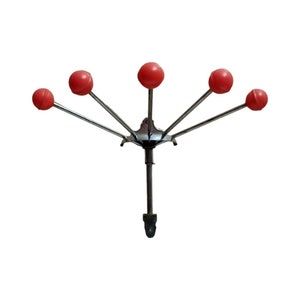 Vintage Wall-Mounted Folding Coat Rack - Space Age & Mid-Century Modern Style