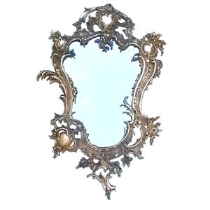 Vintage Gilded Bronze Mirror – Louis XV / Rococo Style - Mantel Mirror - Fireplace Mirror