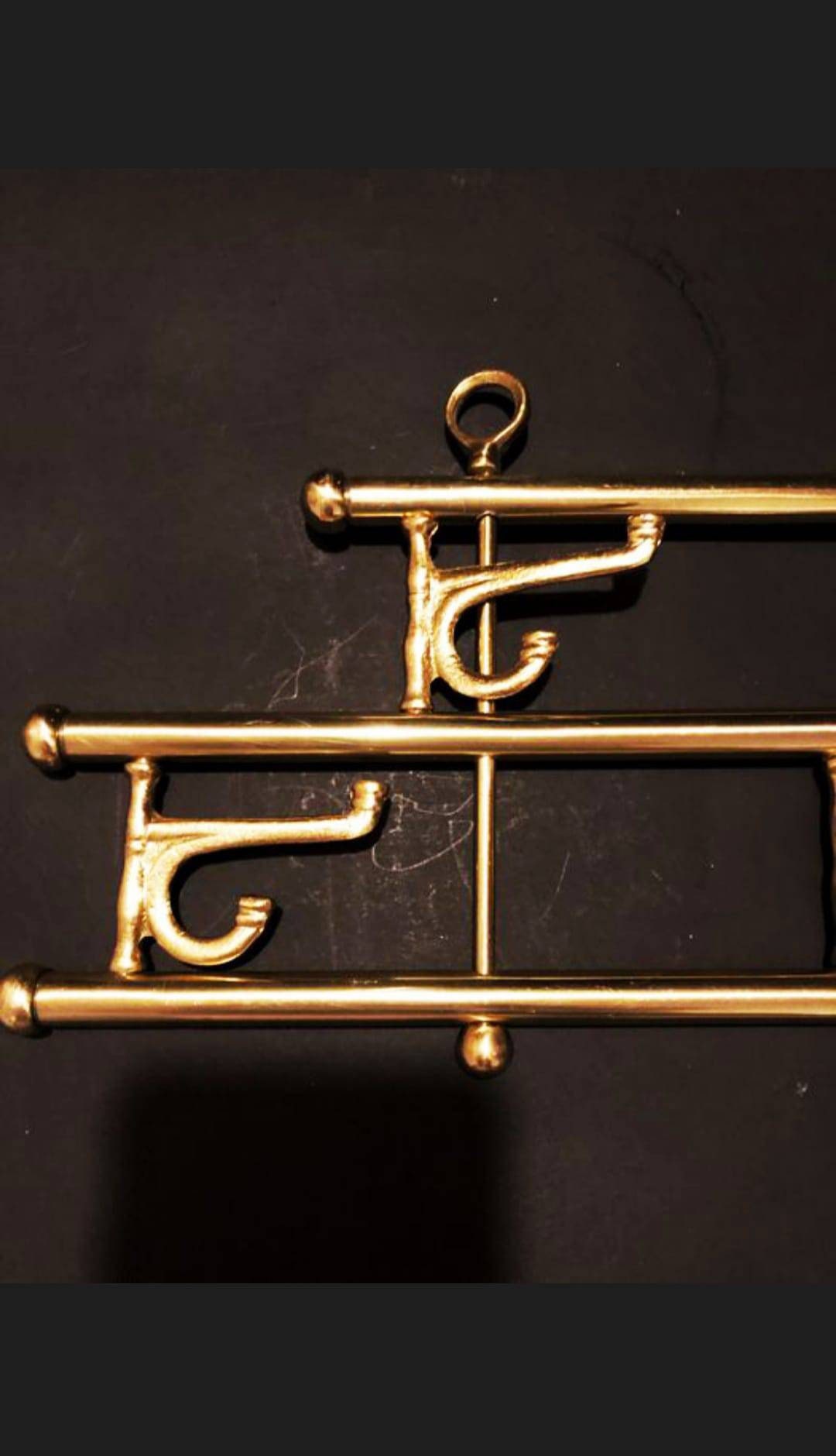Art Deco Wall Coat Rack. Brass Coat Rack. Coat Hanger From the 1920s