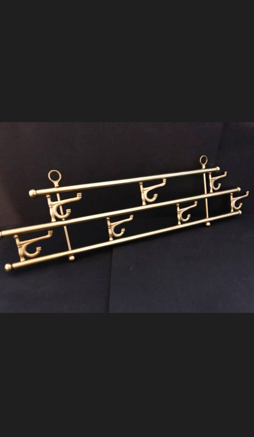 Art Deco Wall Coat Rack. Brass Coat Rack. Coat Hanger From the 1920s