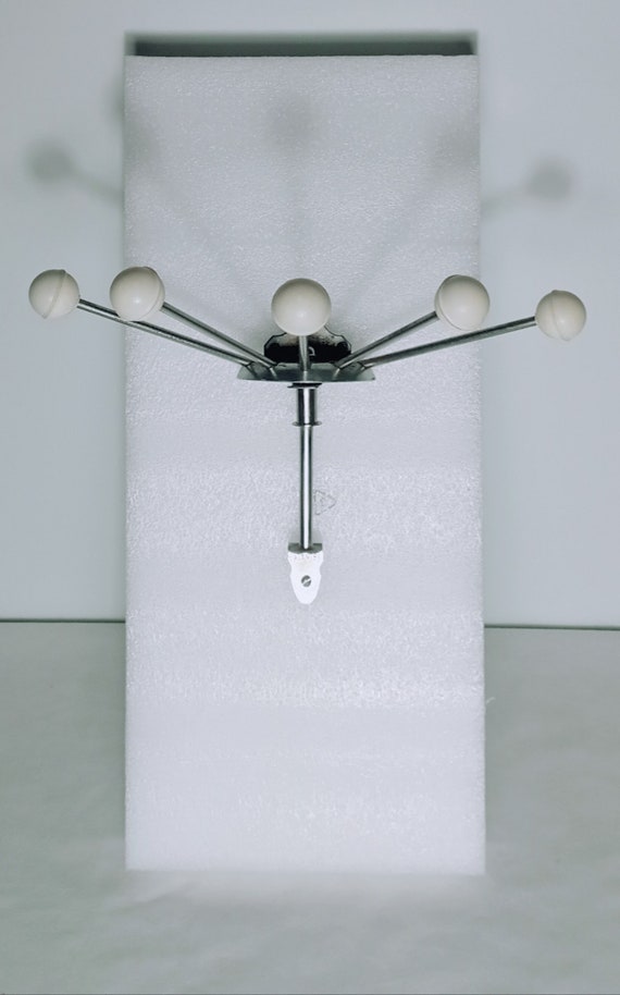 Vintage Wall-mounted Folding Coat Rack - Space Age & Mid-century
