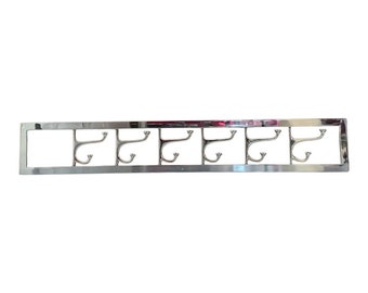 Chrome Vintage Wall Coat Rack | Mid-Century Design. Art Deco