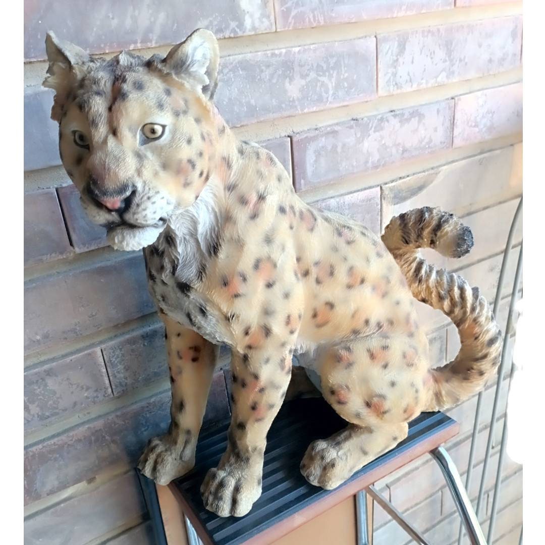 ポリクローム樹脂ヒョウ彫刻 – オリジナルヴィンテージ – ハリウッド