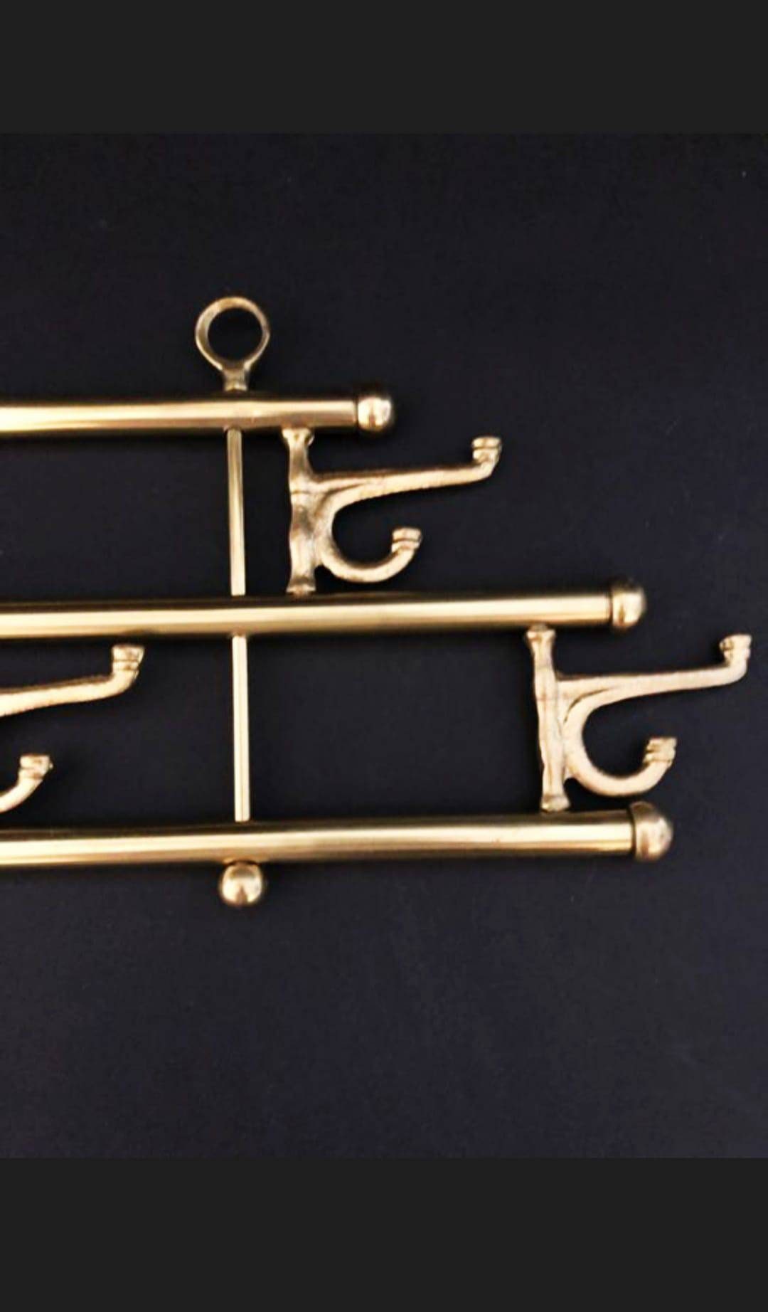 Art Deco Wall Coat Rack. Brass Coat Rack. Coat Hanger From the 1920s