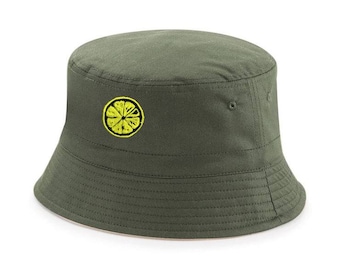 RENI LEMON BUCKET HAT Embroidered The Rose Bands Tribute Anniversary Stone NEW 
